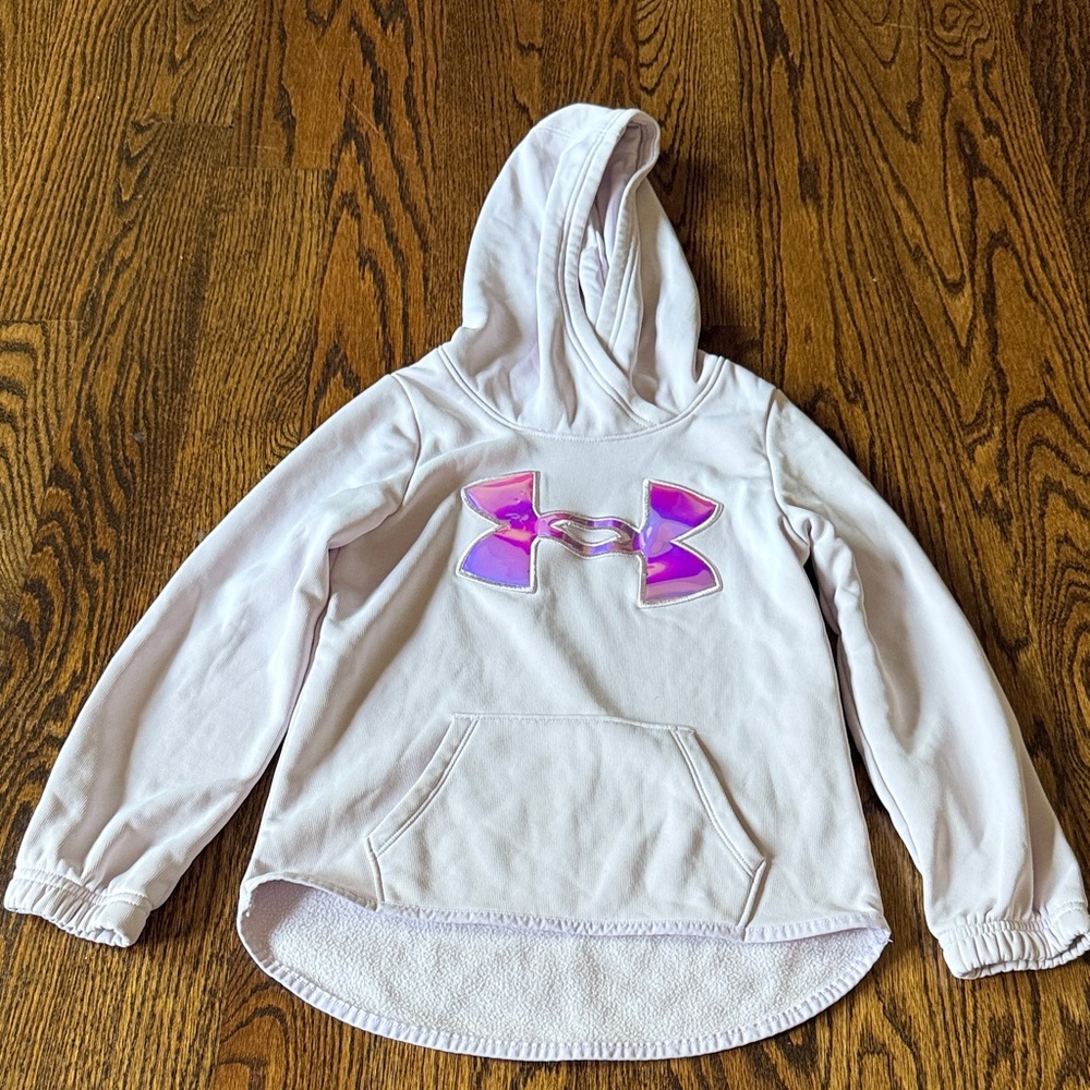Under Armour Kids' Hoodie with Purple Logo YXS